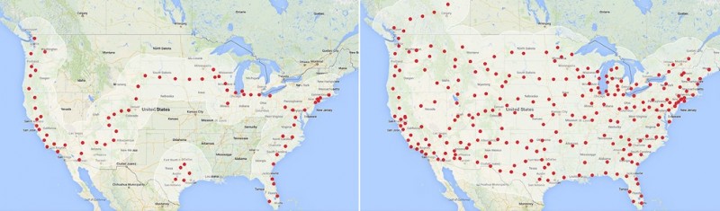 Tesla charging stations