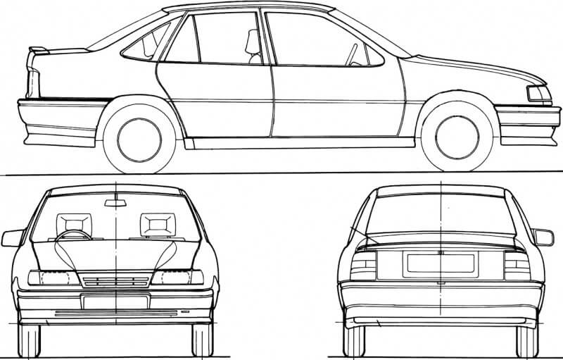 Оpel Vectra drawing