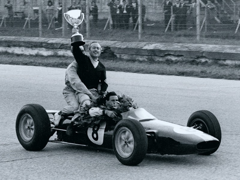 Colin Chapman with cup