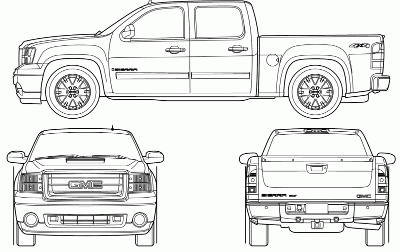 GMC Sierra drawing