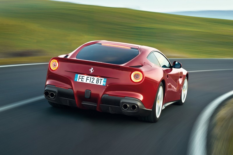 Rear view of Ferrari F12 Berlinetta