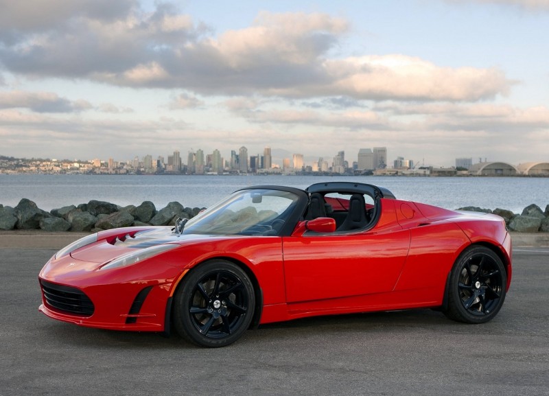 Sports car Tesla Roadster