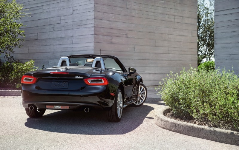 Rear view of the Fiat 124 Spider
