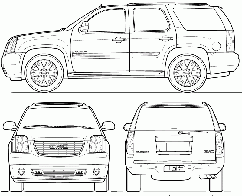 GMC Yukon Denali drawing