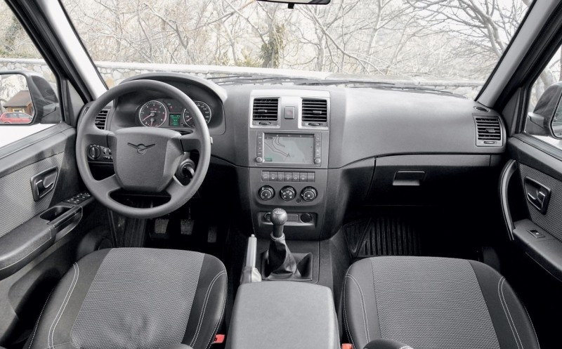 UAZ pickup interior