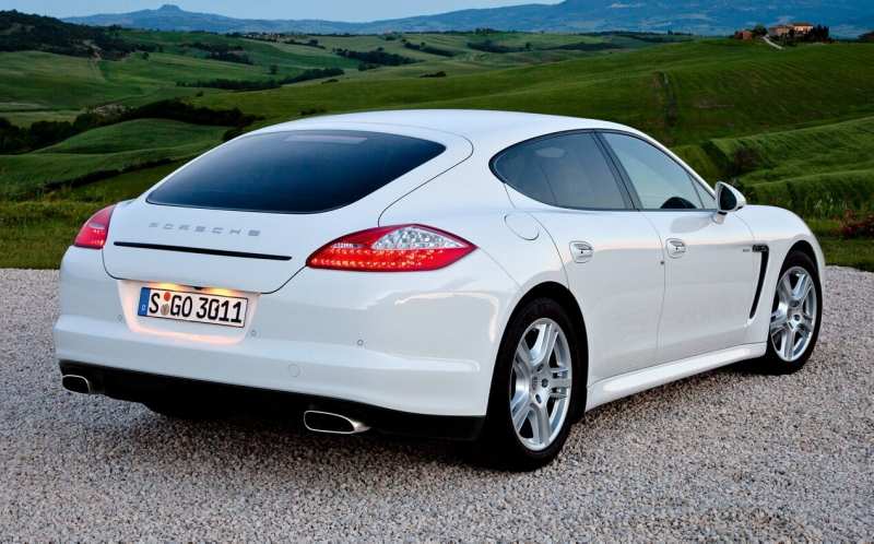 Porsche Panamera view from behind