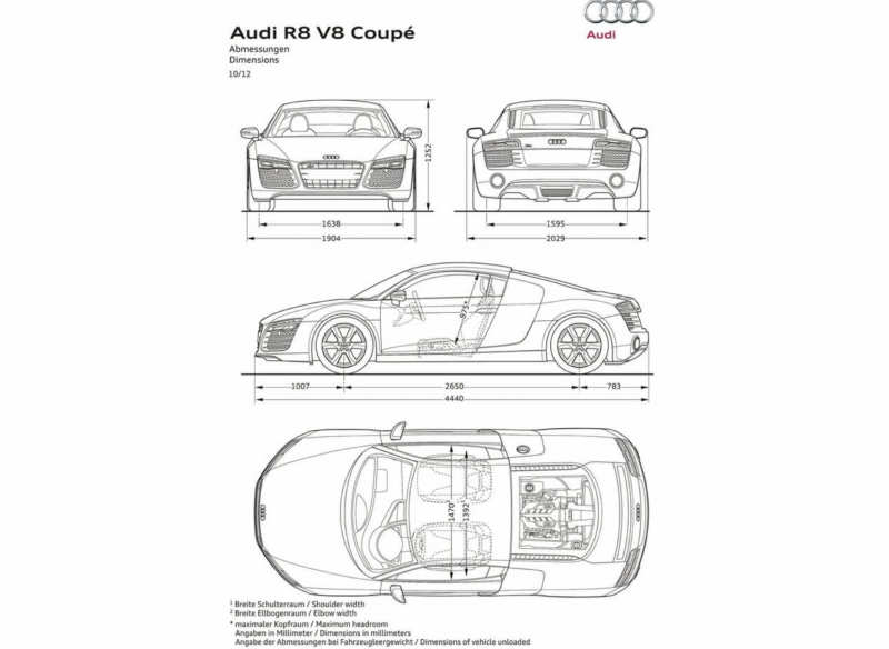 Audi R8 drawing