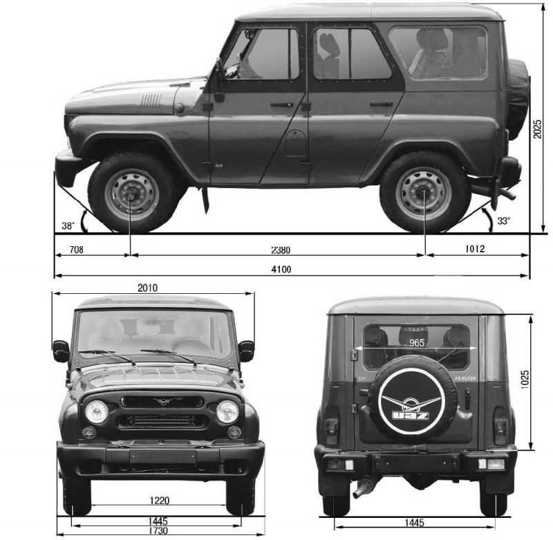 The UAZ Hunter drawing