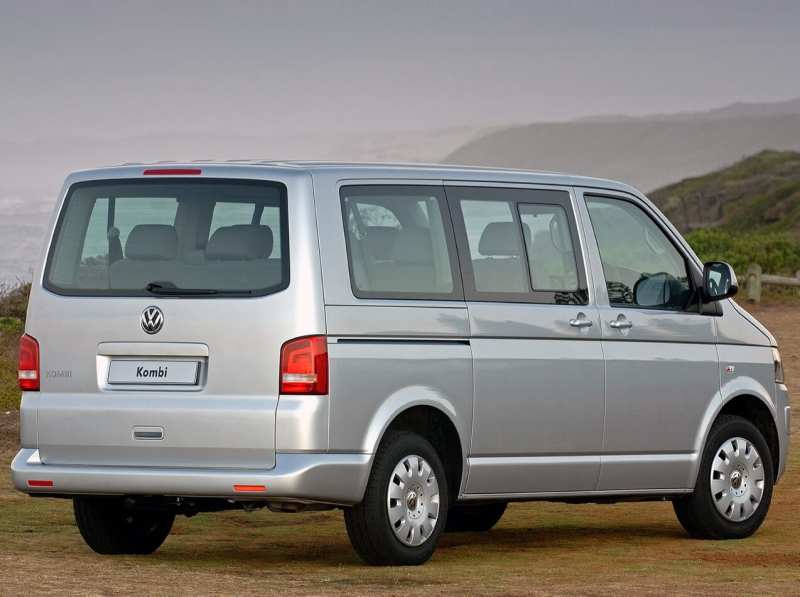 Back view of VW Transporter