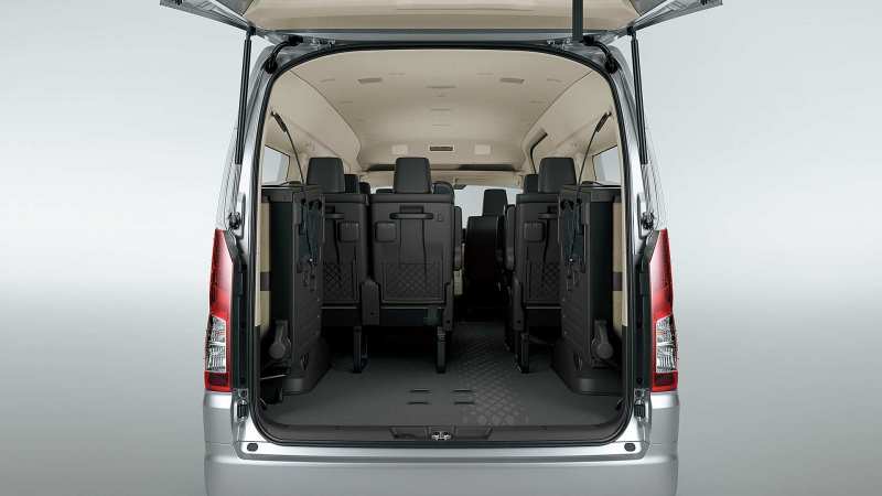 Rear view of Toyota Hiace