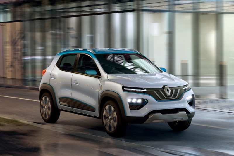 The first live photos of the Renault folk electric crossover are shown