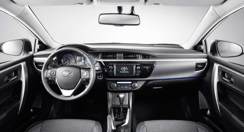 Interior of Toyota Corolla