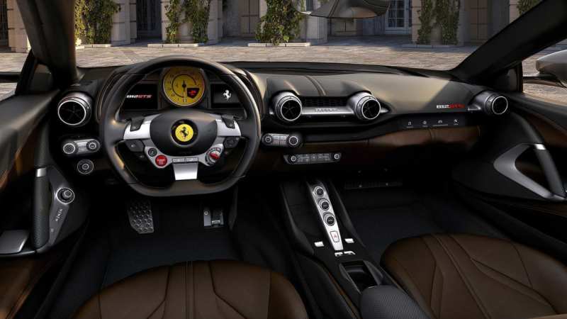 Interior of the Ferrari 812 GTS