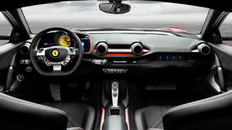 Interior of the Ferrari 812 Superfast