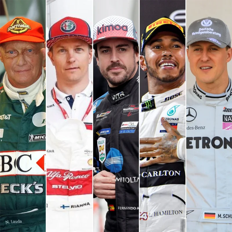 Iconic Formula One drivers