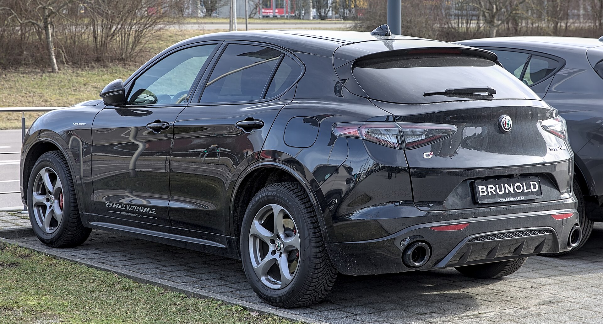 Facelifted Alfa Romeo Stelvio, rear view
