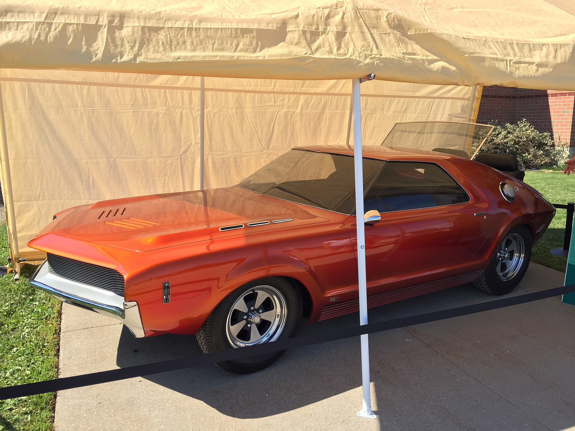 1966 AMC AMX prototype with a fold-out seat in the boot lid