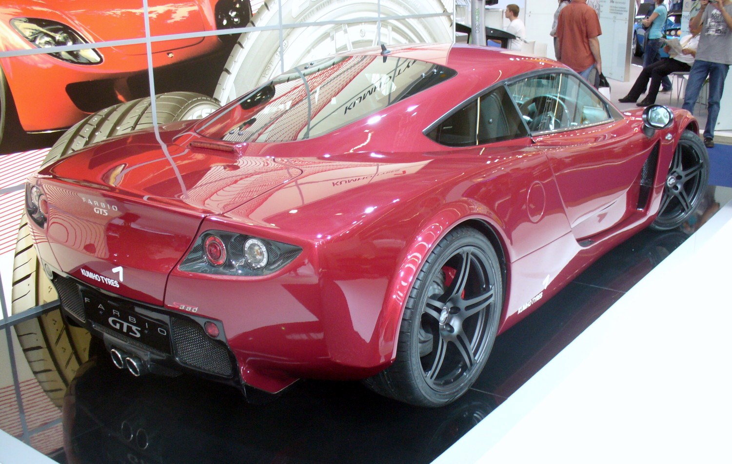 Farbio GTS350 sports car, rear view