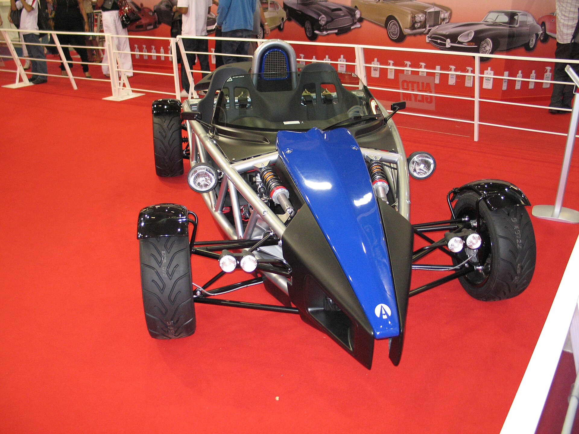 Ariel Atom on a motor show stand