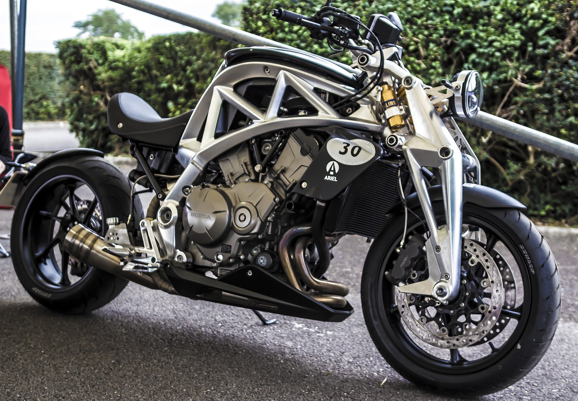Ariel Ace motorcycle with machined aluminium frame