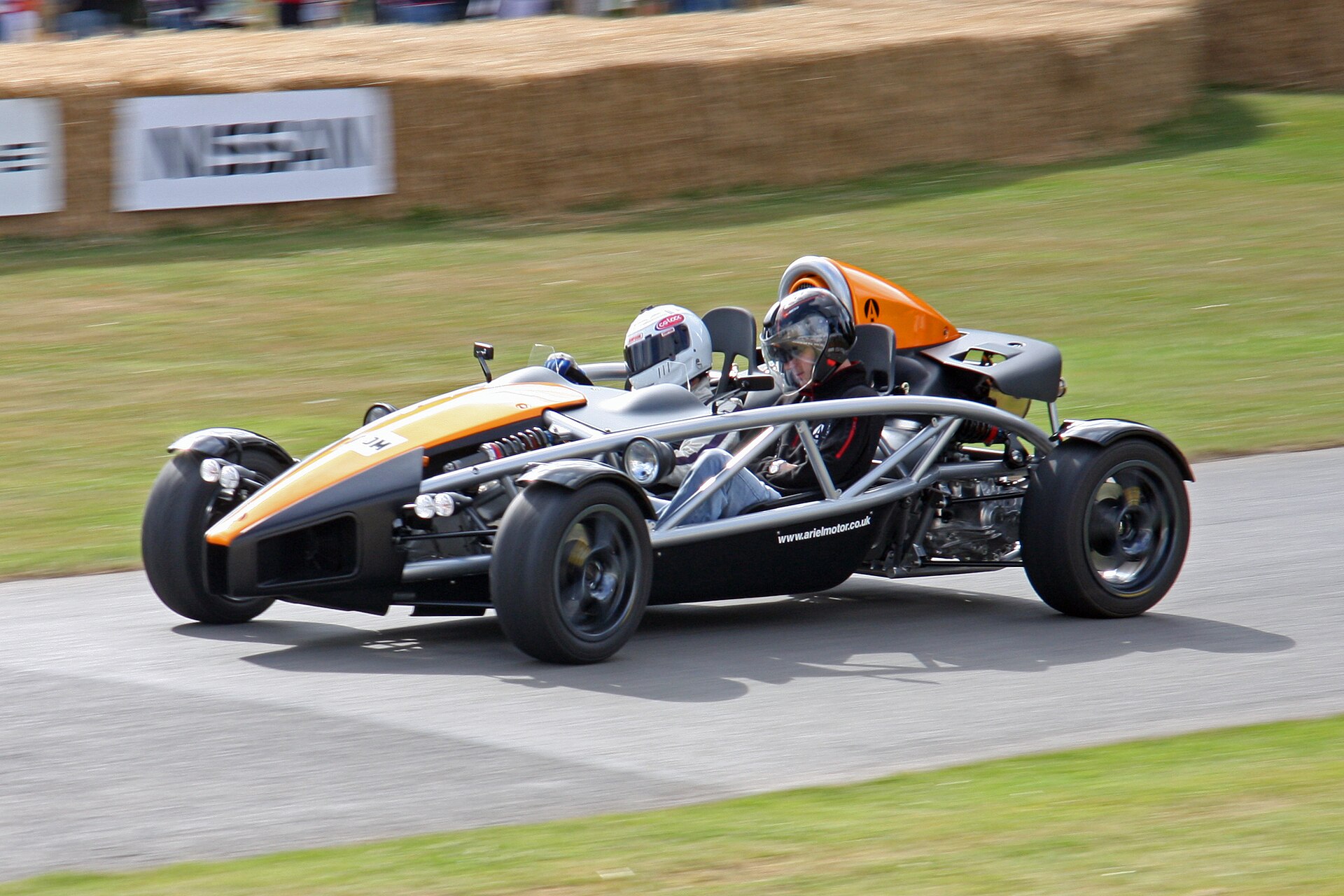 Ariel Atom 3 open sports car, side view