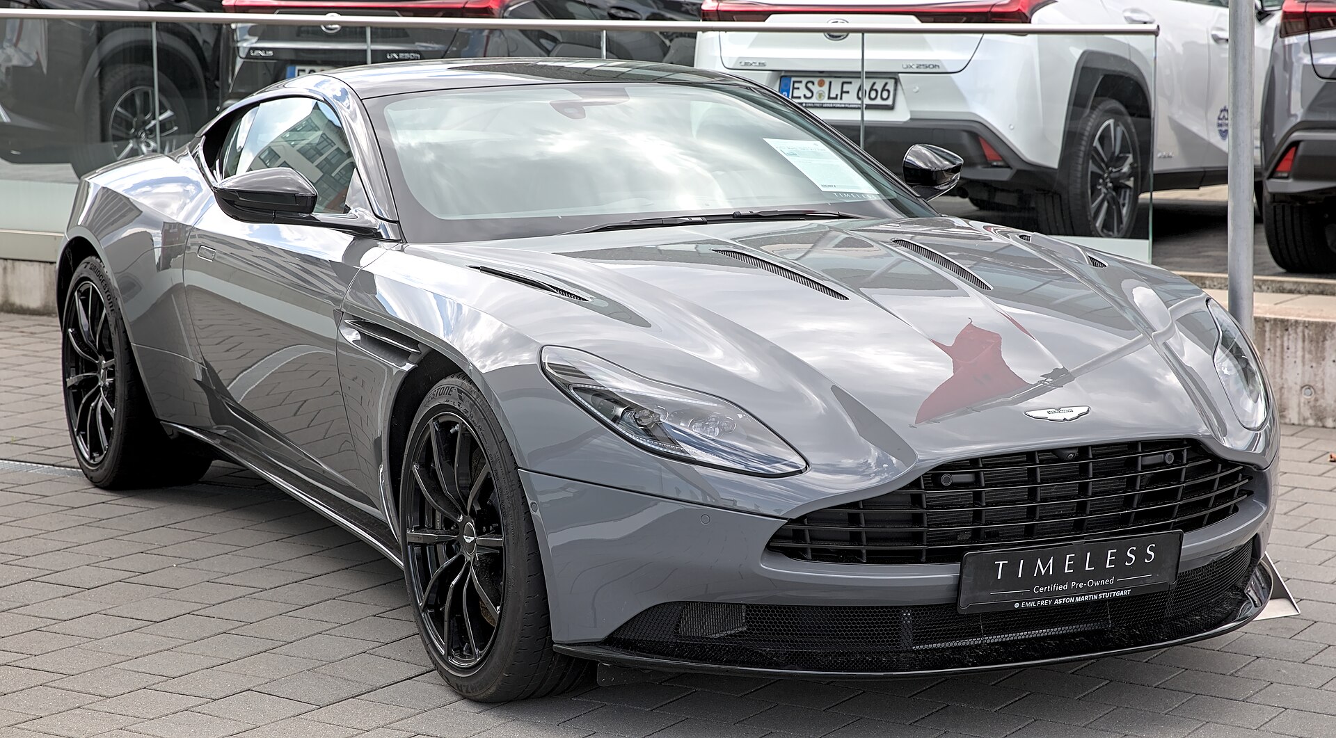 Aston Martin DB11 AMR coupé at a motor show