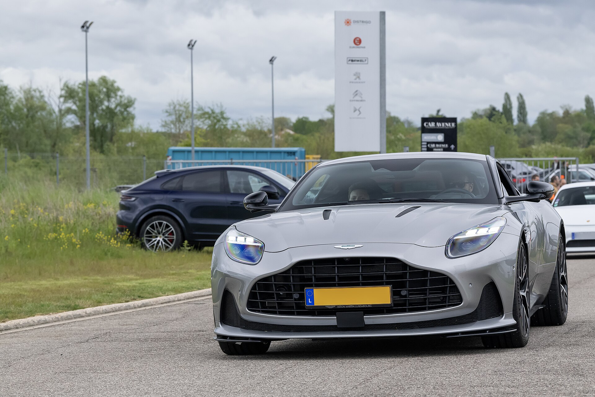 Aston Martin DB12 coupé side and rear view