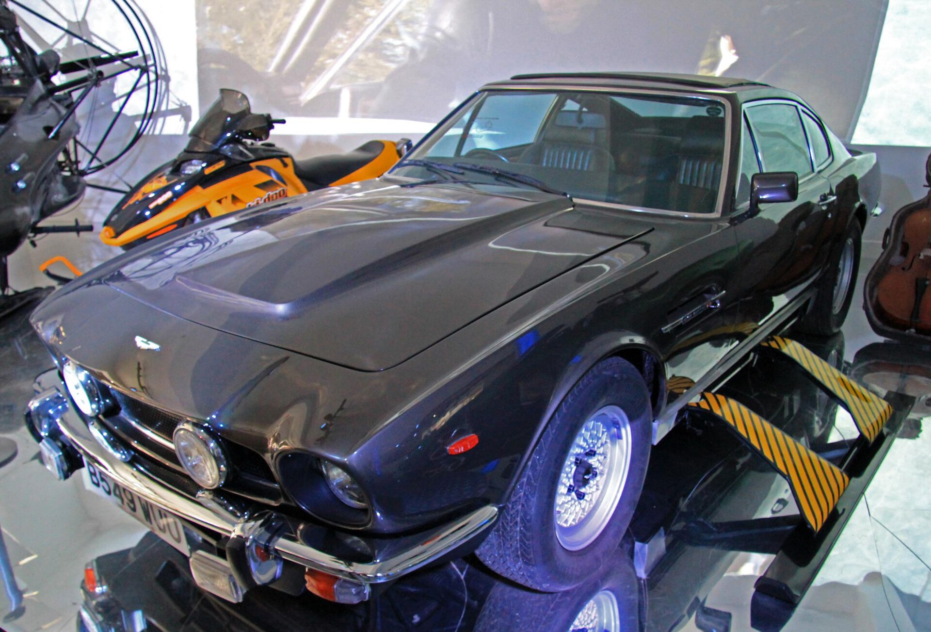 Aston Martin V8 from The Living Daylights in a museum