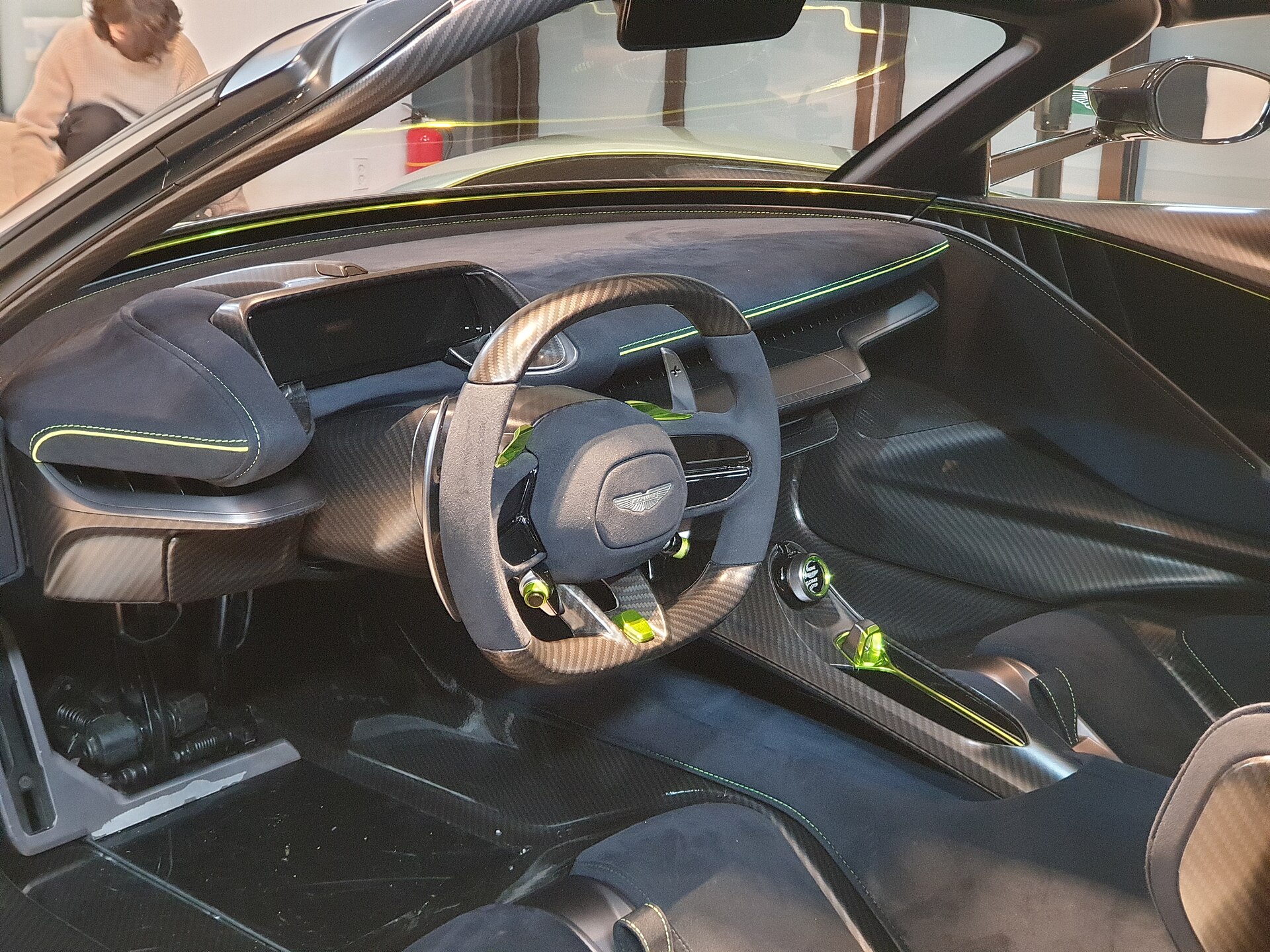 Aston Martin Valhalla prototype interior and steering wheel
