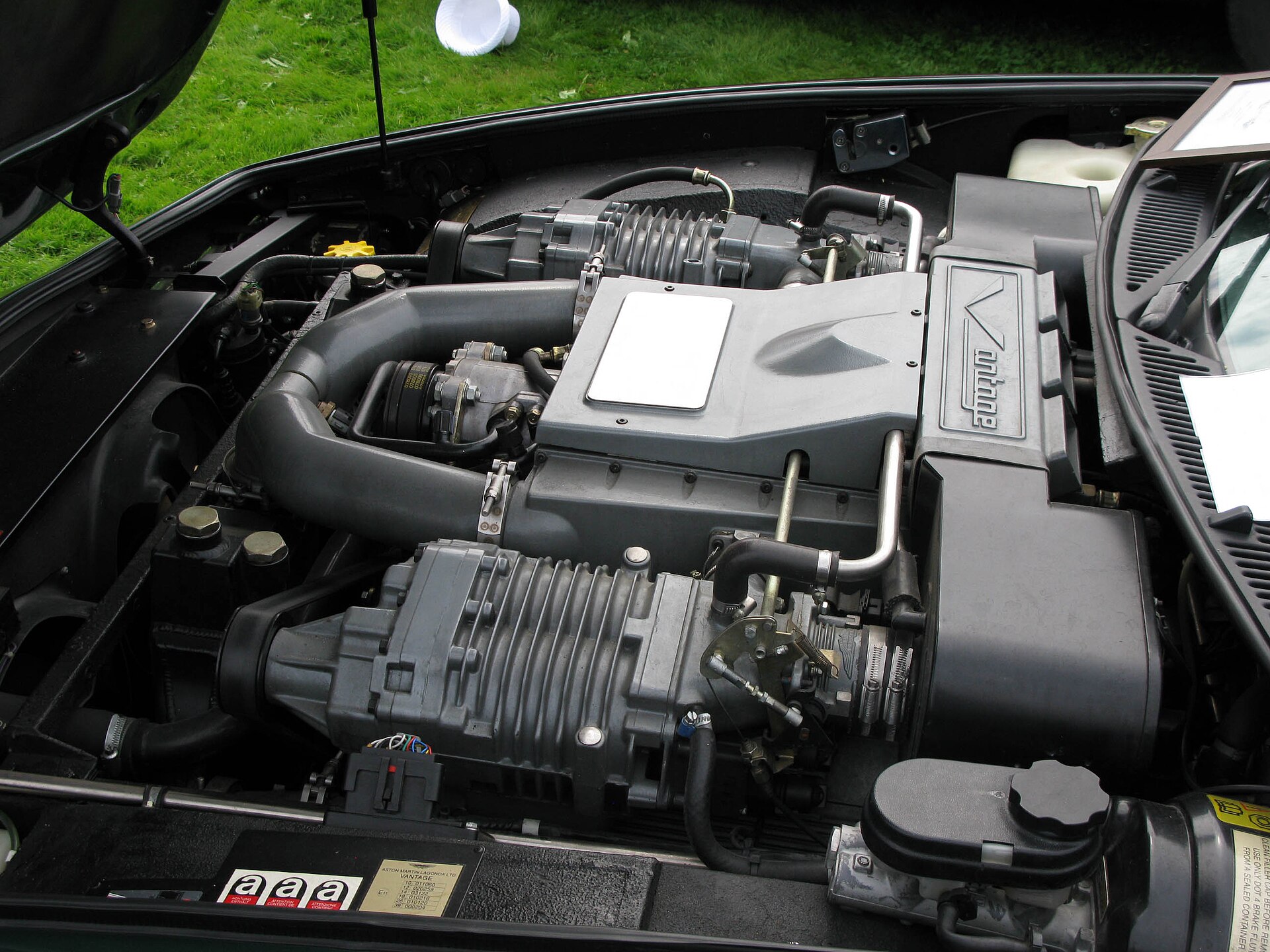 Aston Martin Vantage supercharged V8 engine