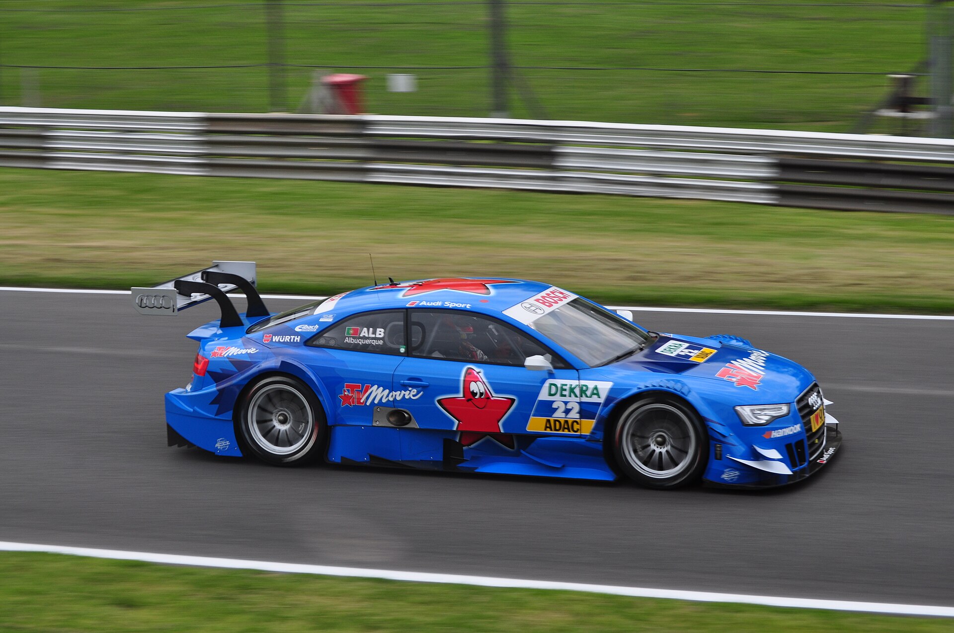 Audi A5 DTM touring car on track at Brands Hatch