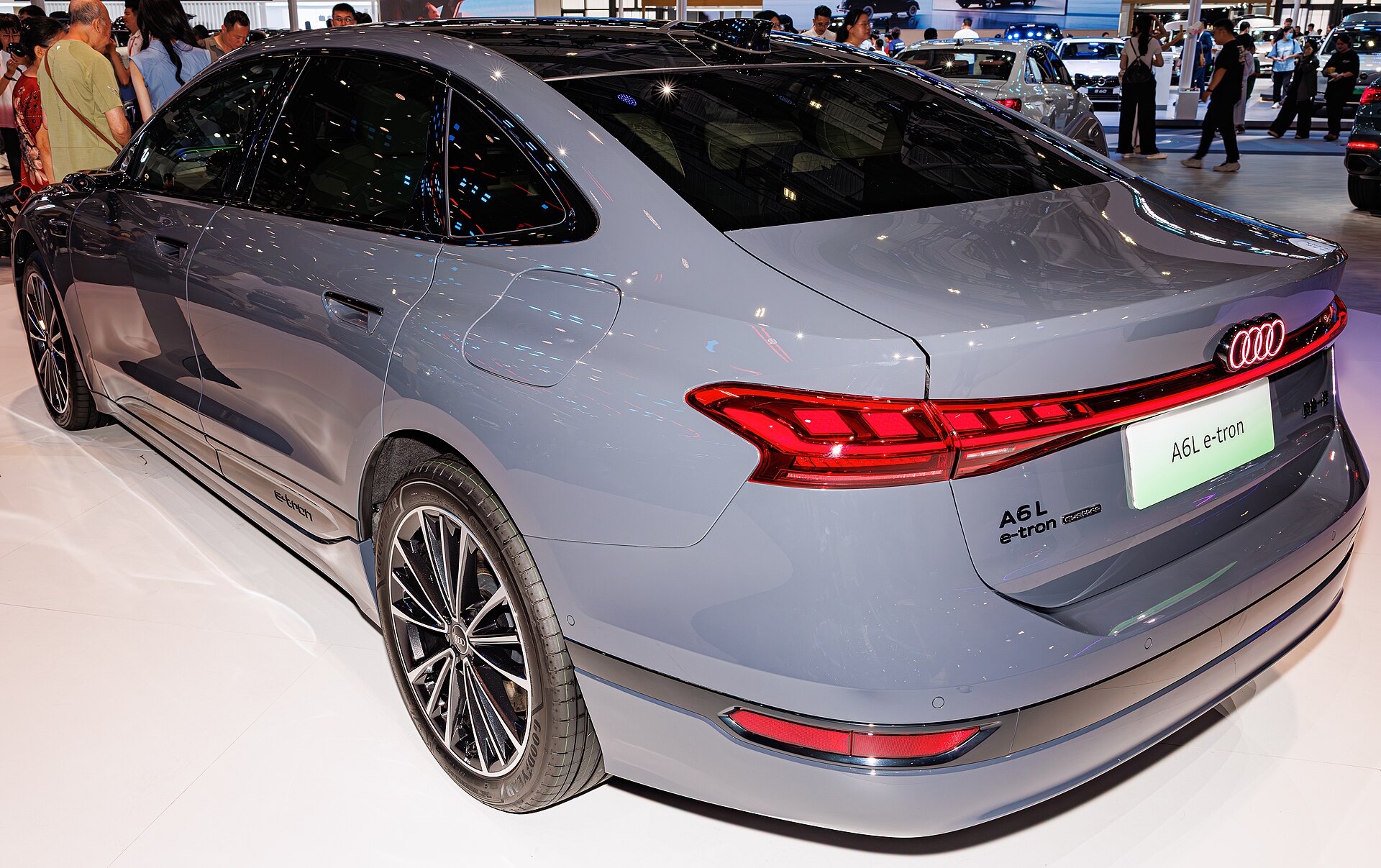 Audi A6L e-tron saloon, exterior view
