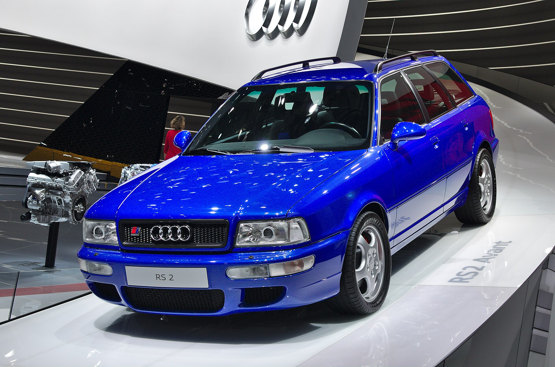 Audi RS 2 Avant on an exhibition stand in Geneva