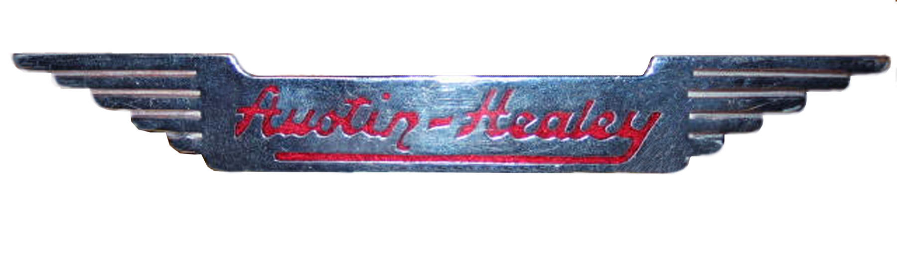 Austin-Healey winged badge close-up