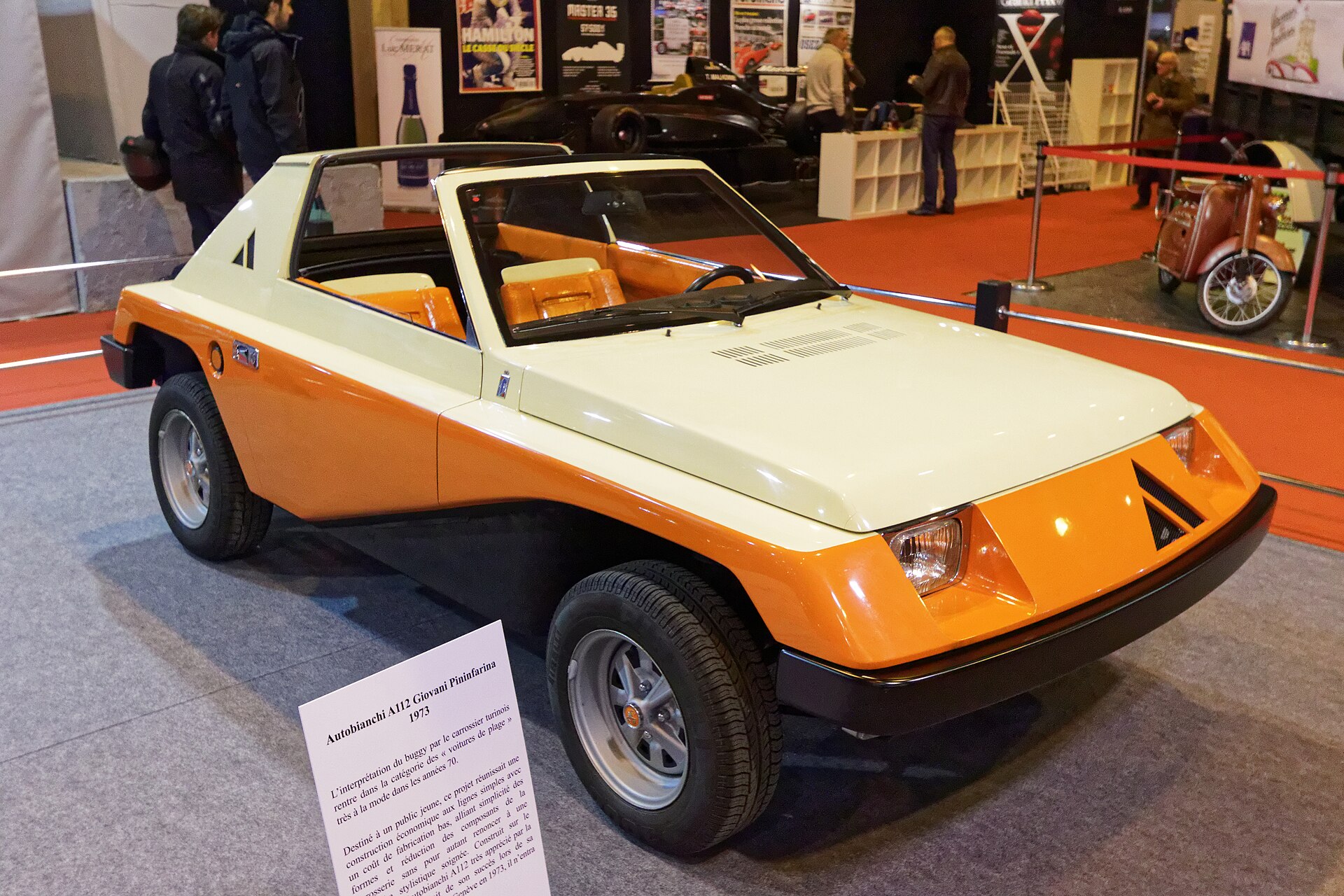 Autobianchi A112 Giovani concept car on display