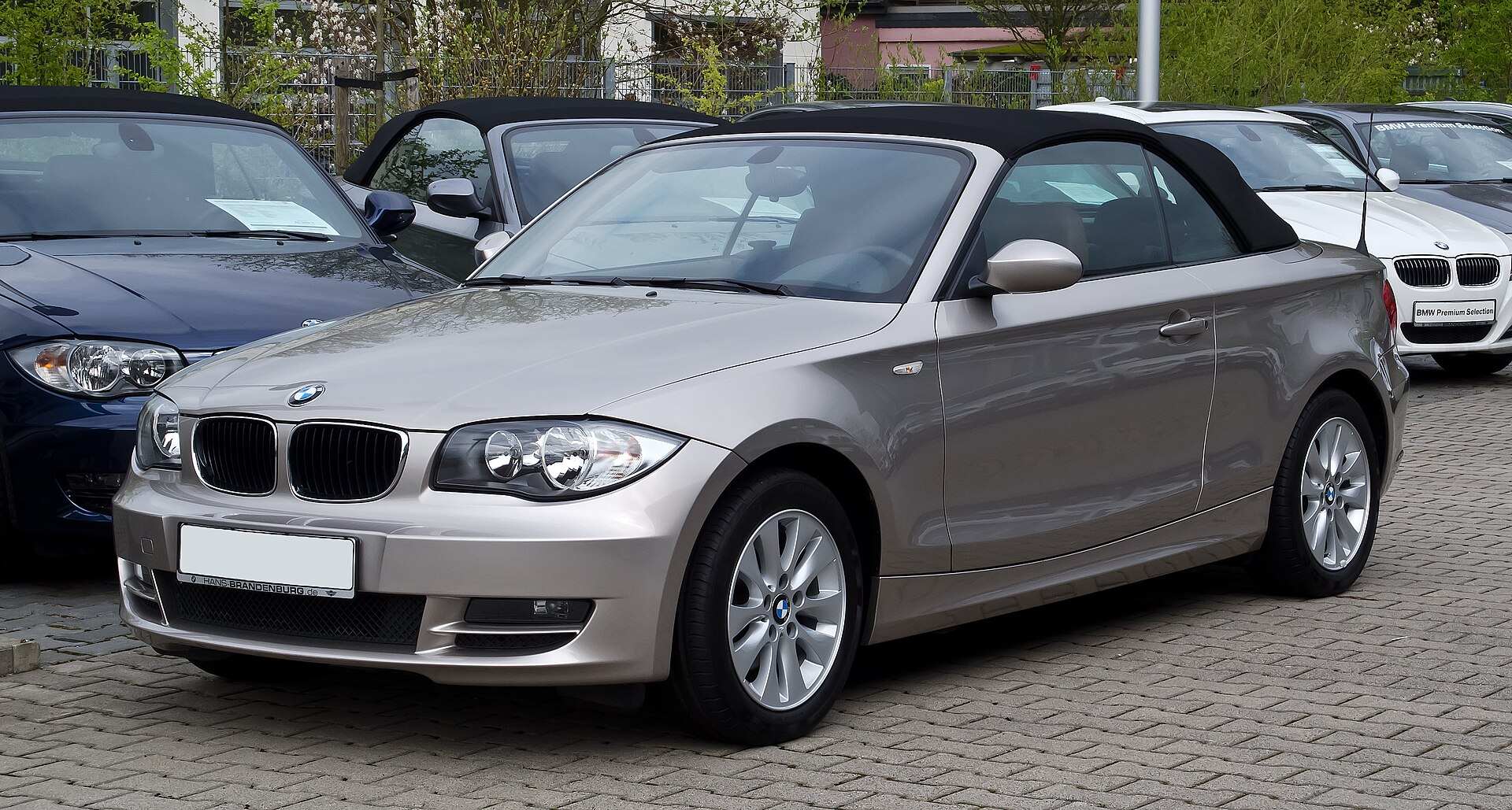 BMW 1 Series Cabriolet E88 with the roof down
