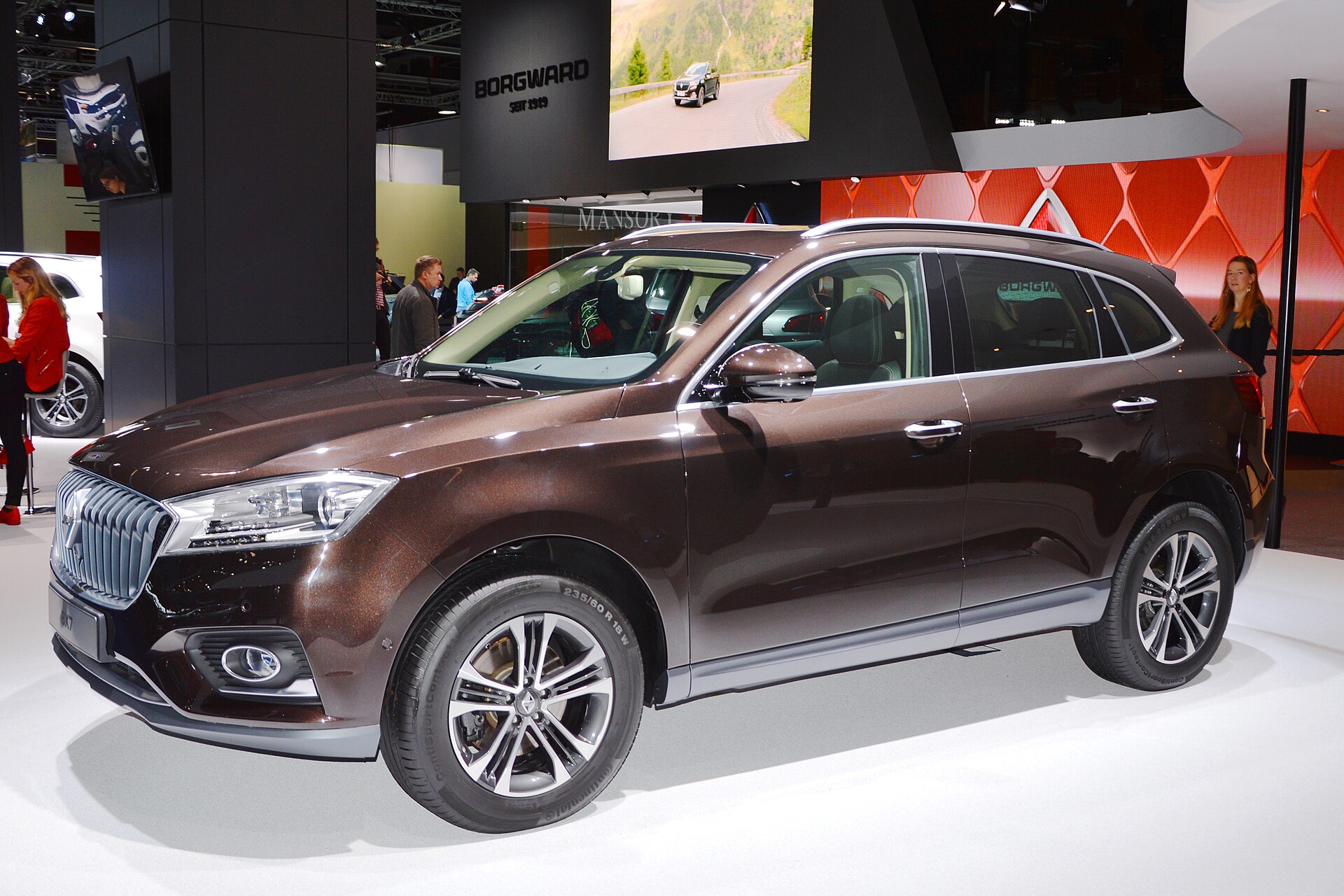 Borgward BX7 SUV on a motor show stand