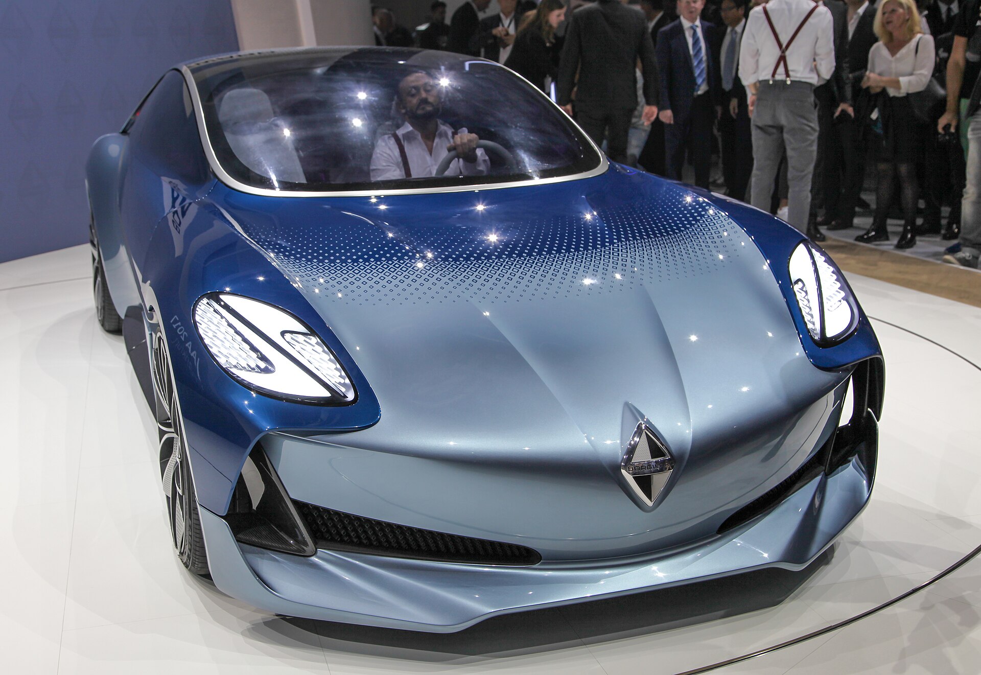 Modern Borgward Isabella concept car at a motor show