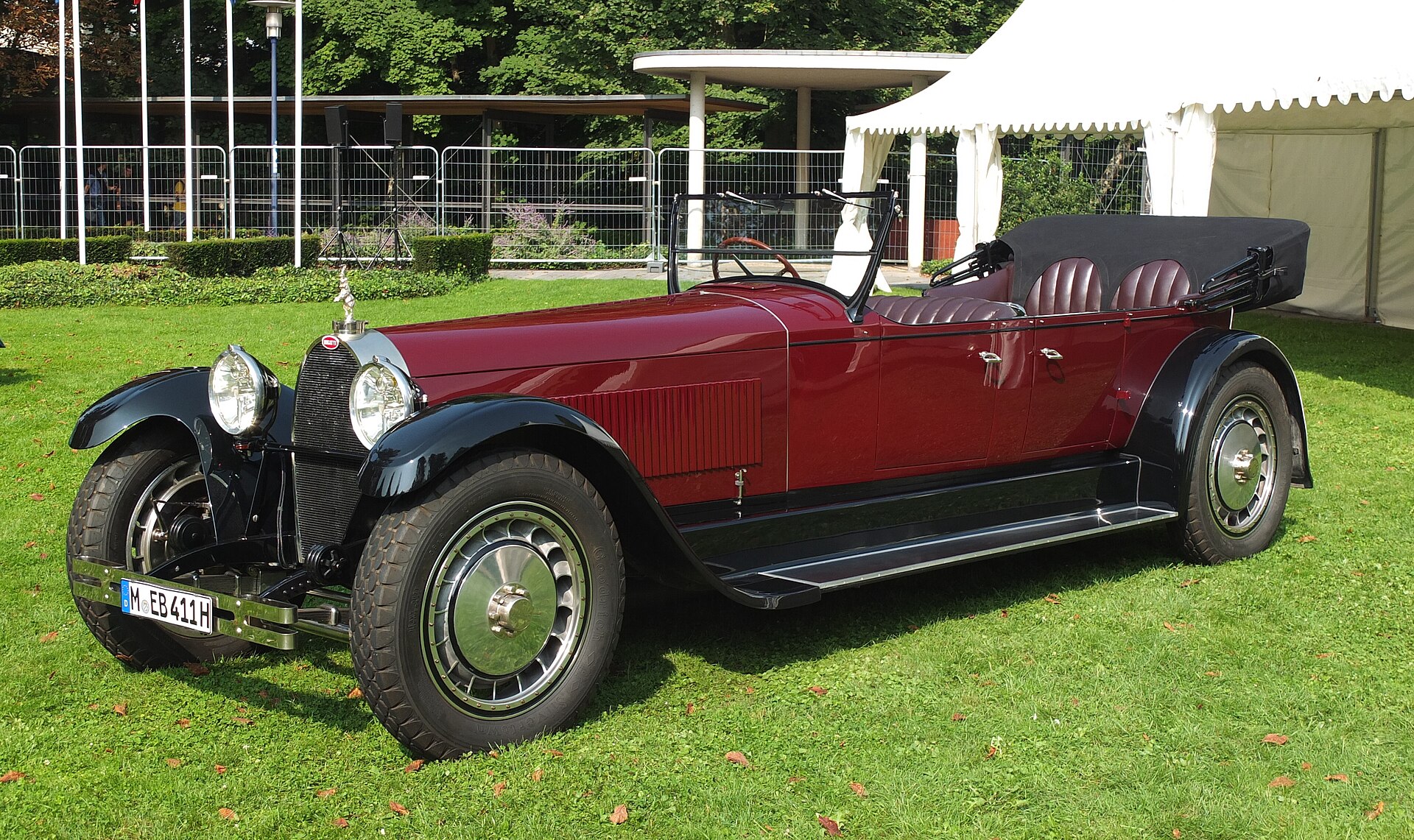 Bugatti Type 41 prototype of 1926 with open torpedo body