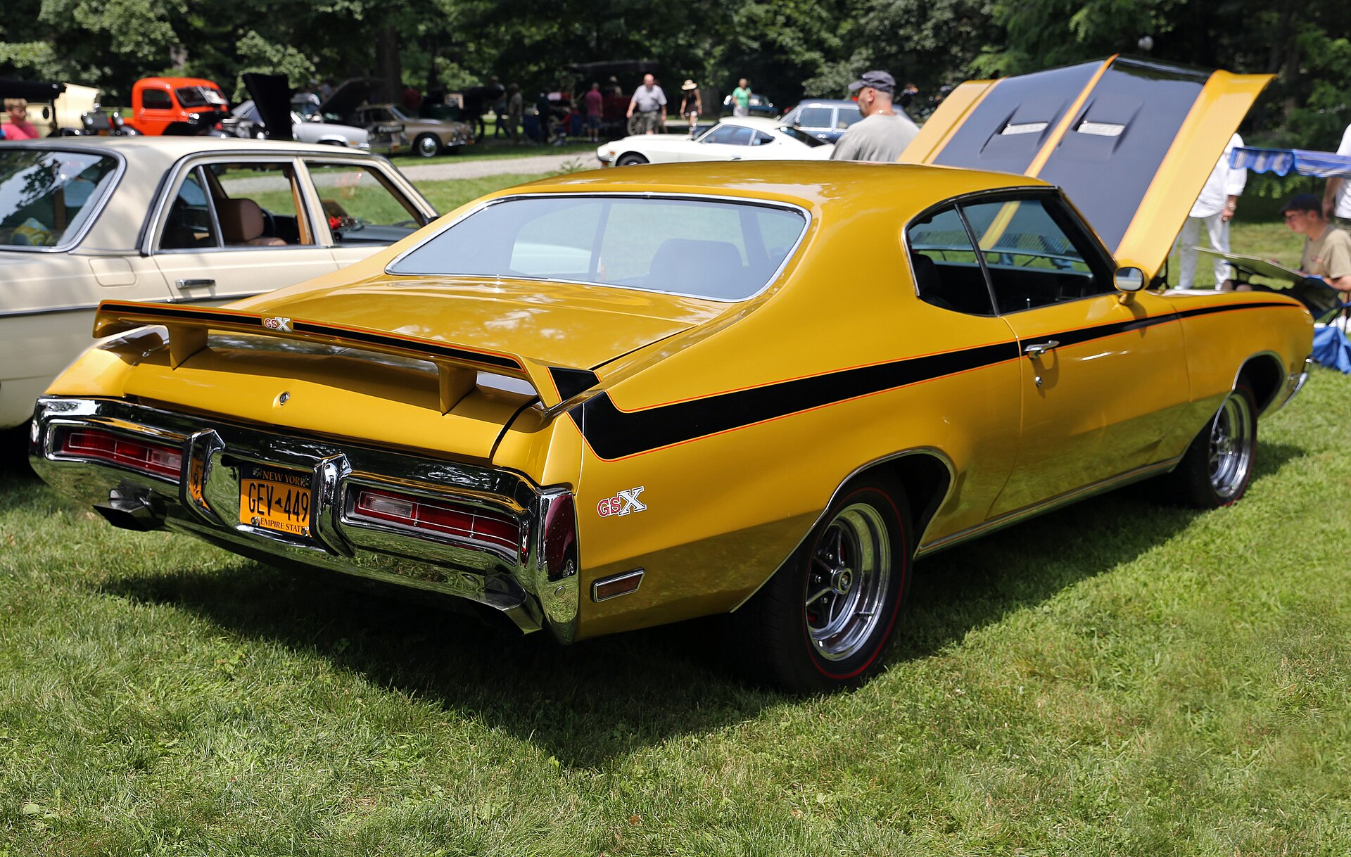 Rear right view of a 1971 Buick GSX