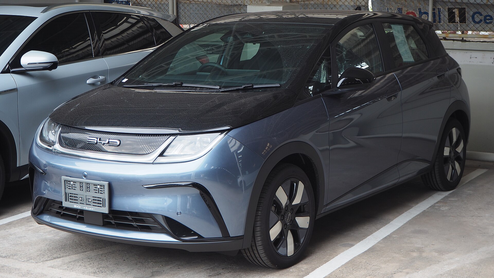 BYD Dolphin Extended Range electric hatchback, front three-quarter view