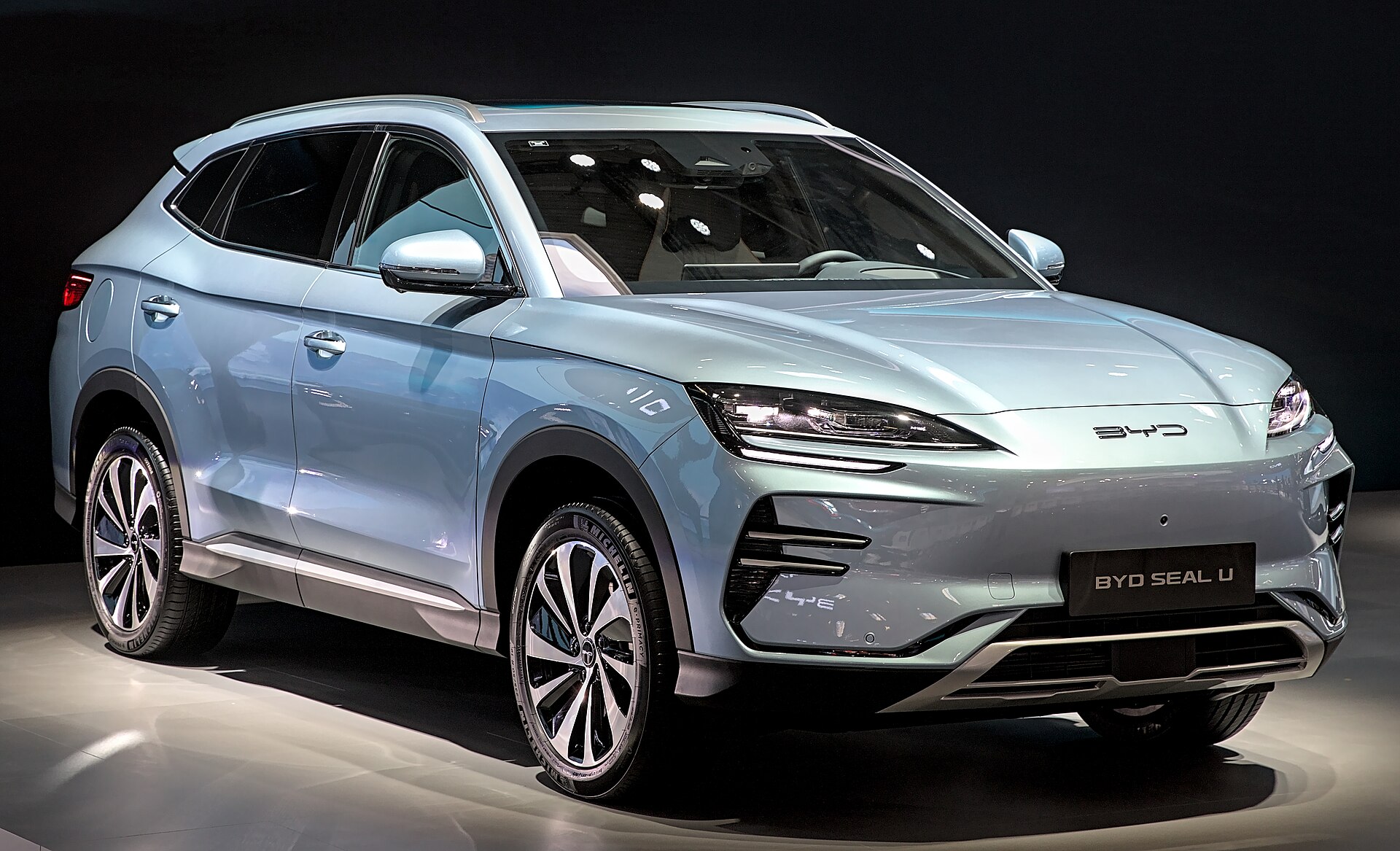 BYD Seal U on a motor show stand