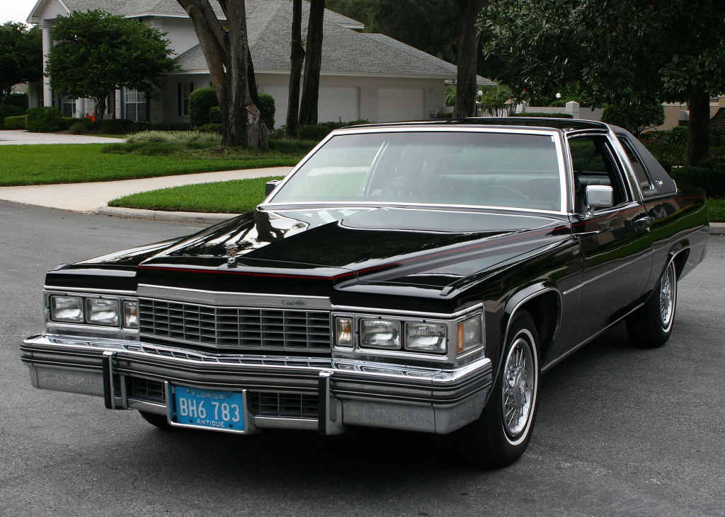1977 Cadillac Coupe de Ville, front three-quarter view