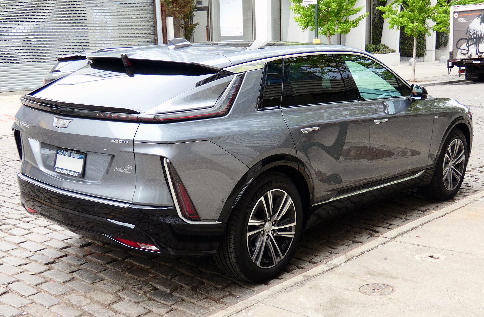 Cadillac Lyriq, rear three-quarter view
