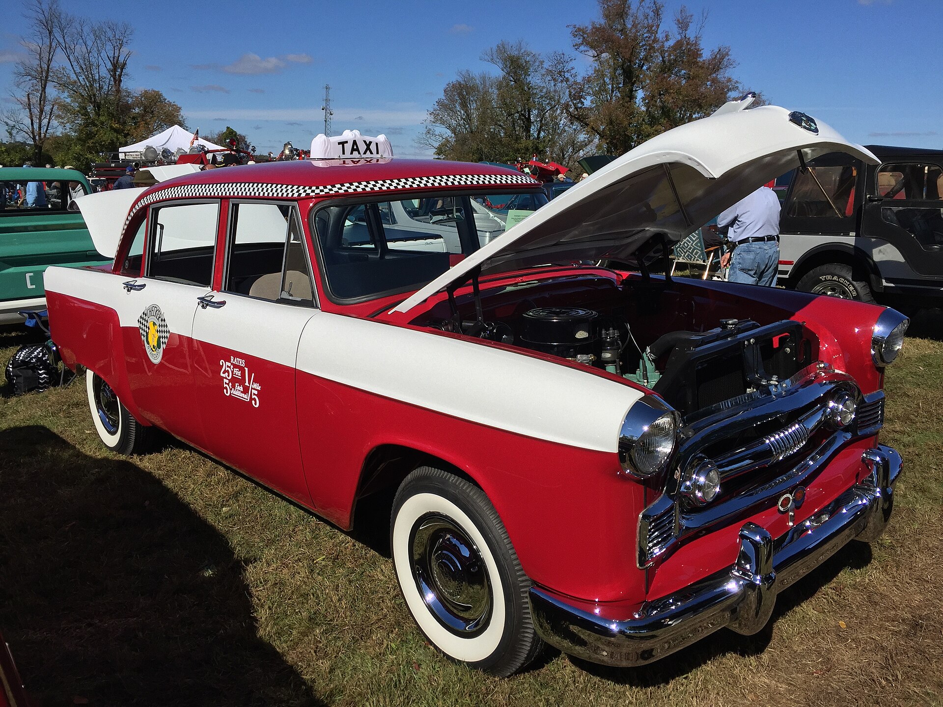 1958 Checker A8 taxi at a car show