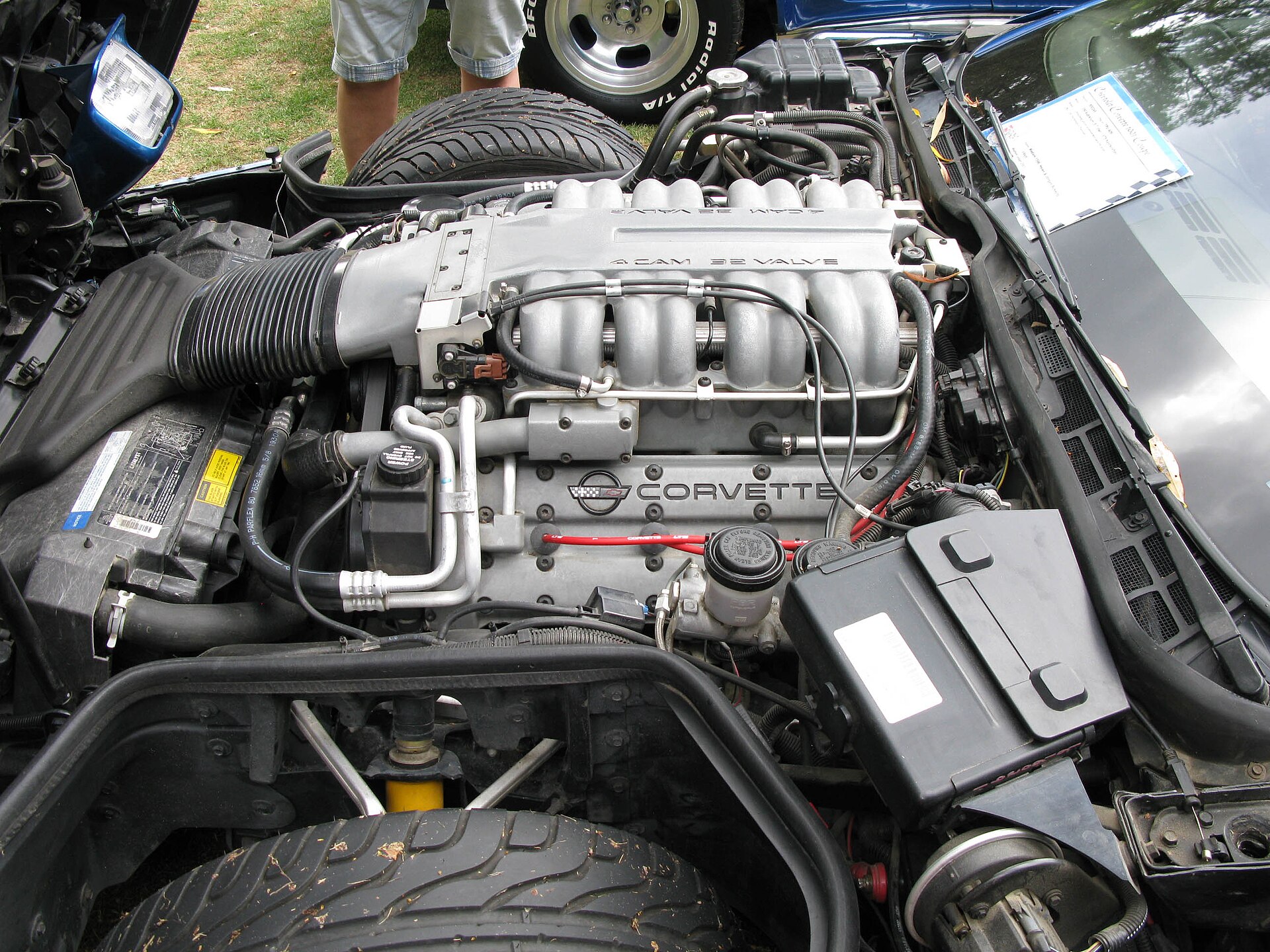 Chevrolet LT5 V8 engine on display
