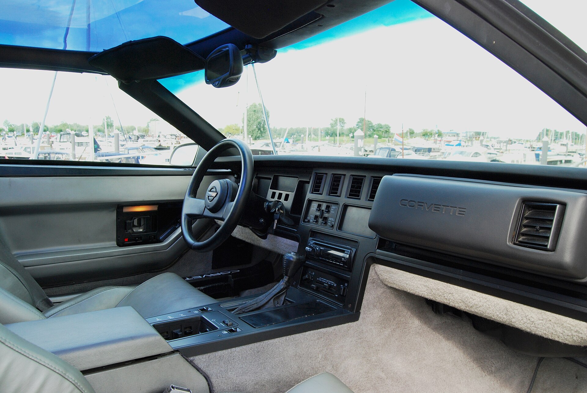 Chevrolet Corvette C4 interior with digital dashboard