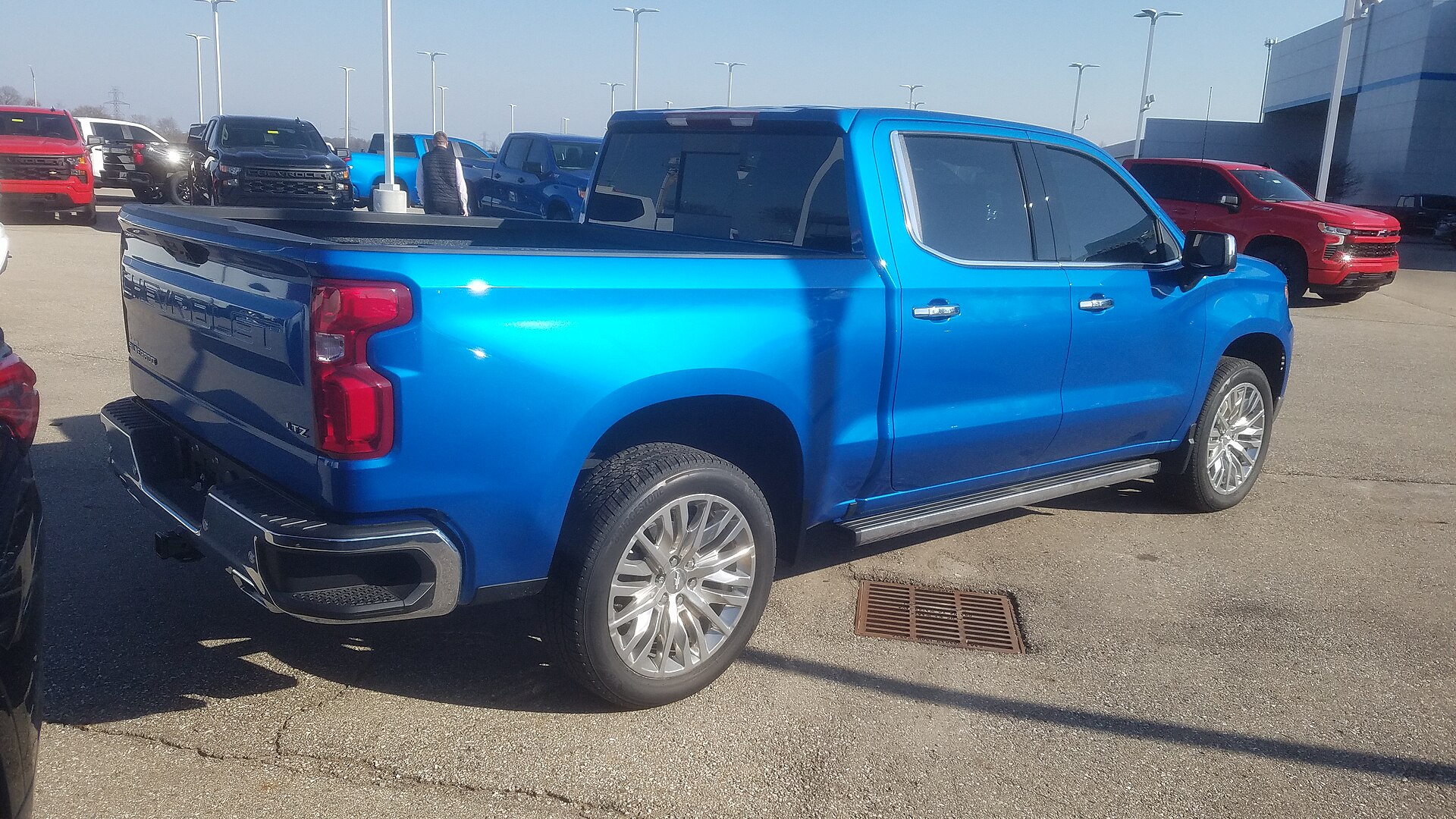 Chevrolet Silverado 1500 LTZ, rear three-quarter view