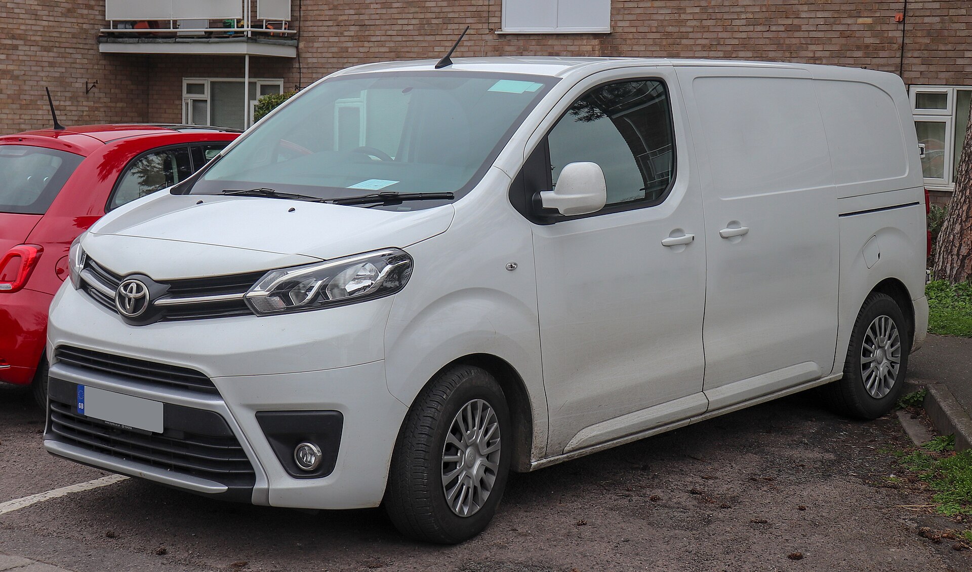 Toyota ProAce van, front three-quarter view