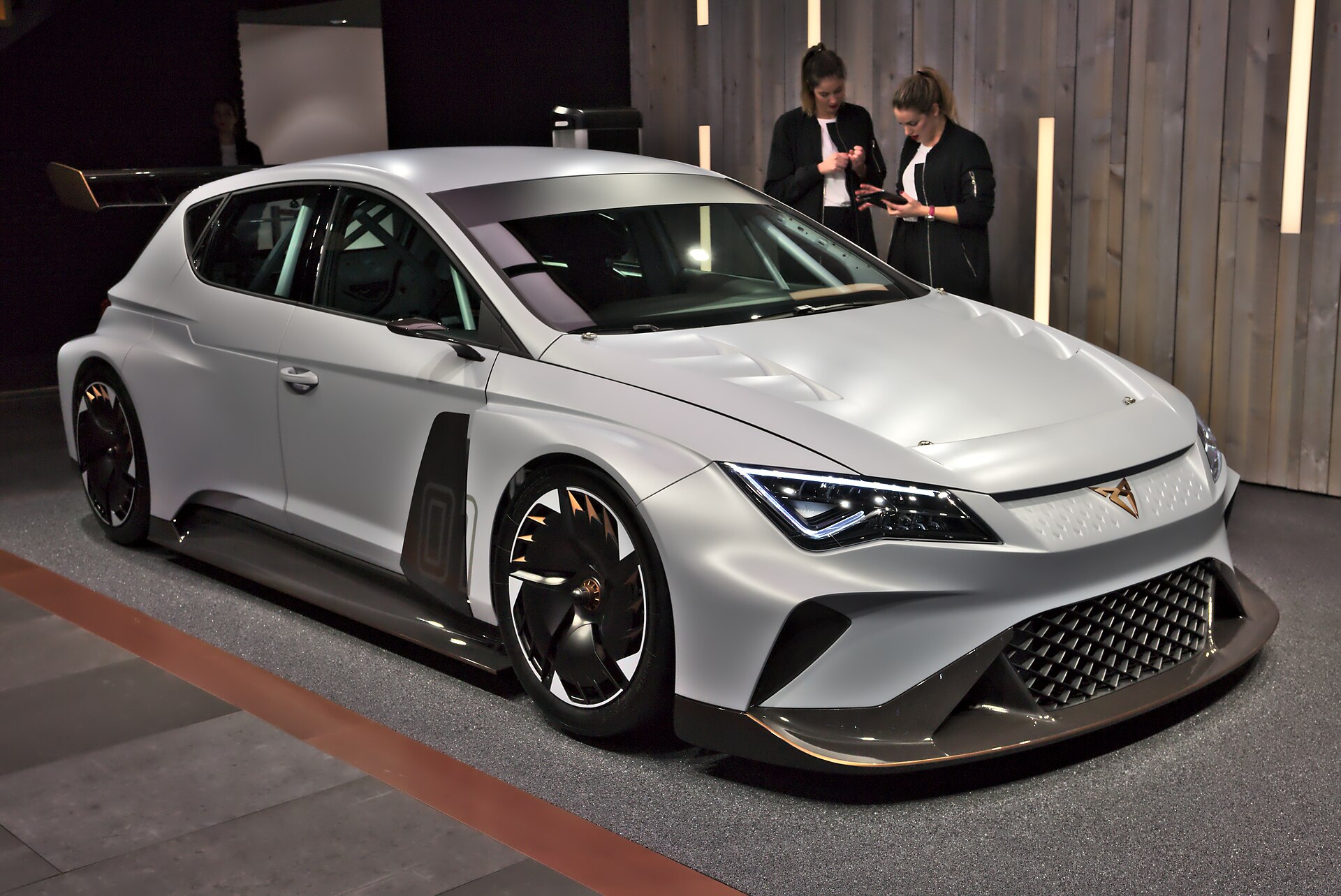 Cupra e-Racer electric touring car racing version at the 2018 Geneva show